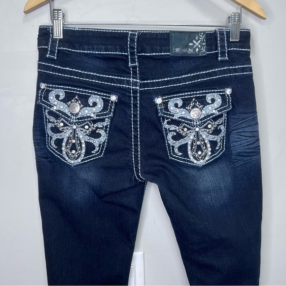 Warehouse One Mid Rise Baby Boot Dark Wash Jeans Size 28 - Picture 6 of 13